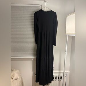 Elegant Black Long Sleeve Dress